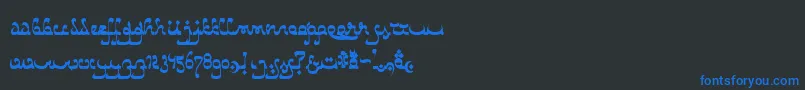 CatharsisBedouin Font – Blue Fonts on Black Background