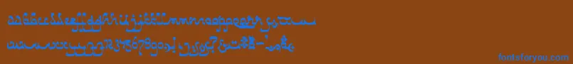 CatharsisBedouin Font – Blue Fonts on Brown Background