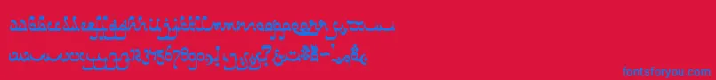 CatharsisBedouin Font – Blue Fonts on Red Background