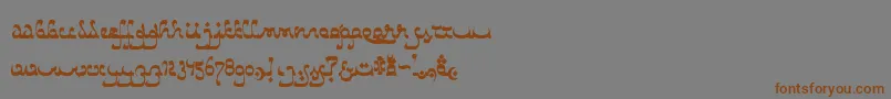 CatharsisBedouin Font – Brown Fonts on Gray Background