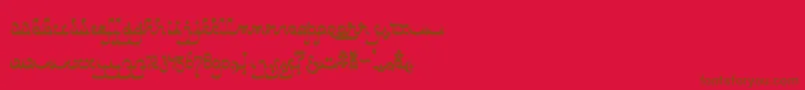 CatharsisBedouin Font – Brown Fonts on Red Background
