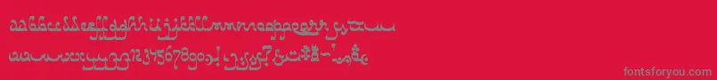 CatharsisBedouin-Schriftart – Graue Schriften auf rotem Hintergrund