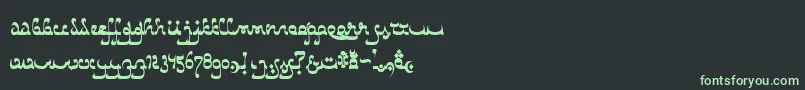 CatharsisBedouin Font – Green Fonts on Black Background