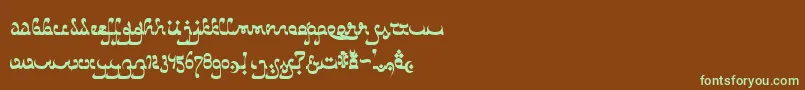 CatharsisBedouin Font – Green Fonts on Brown Background