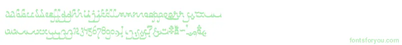 CatharsisBedouin Font – Green Fonts on White Background