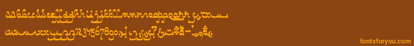 CatharsisBedouin Font – Orange Fonts on Brown Background