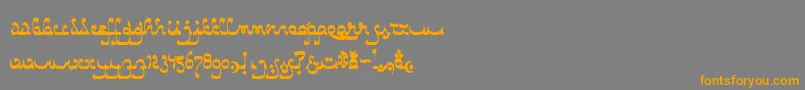Czcionka CatharsisBedouin – pomarańczowe czcionki na szarym tle