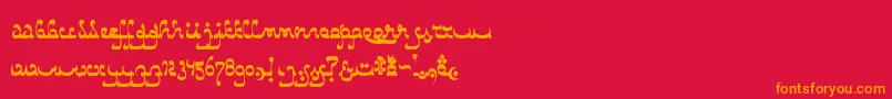 CatharsisBedouin Font – Orange Fonts on Red Background