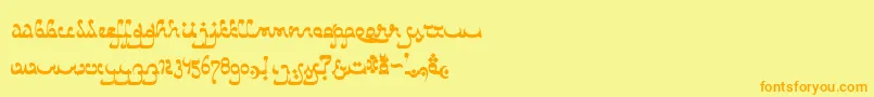 CatharsisBedouin Font – Orange Fonts on Yellow Background