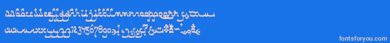 CatharsisBedouin Font – Pink Fonts on Blue Background