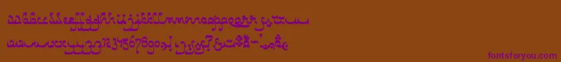 CatharsisBedouin Font – Purple Fonts on Brown Background
