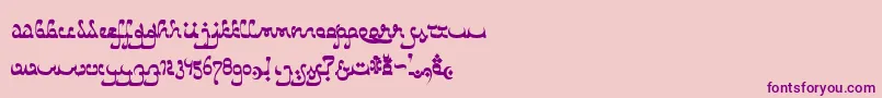 CatharsisBedouin Font – Purple Fonts on Pink Background