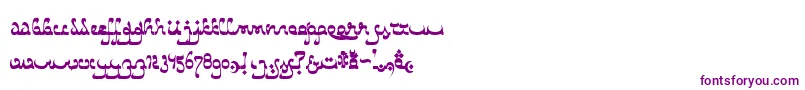 Police CatharsisBedouin – polices violettes sur fond blanc