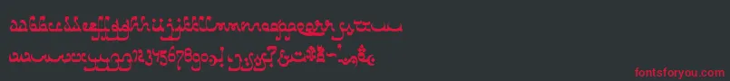Шрифт CatharsisBedouin – красные шрифты на чёрном фоне