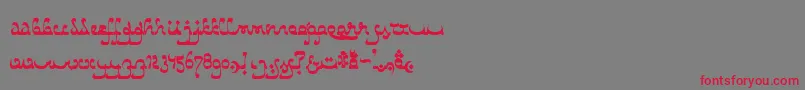 CatharsisBedouin Font – Red Fonts on Gray Background