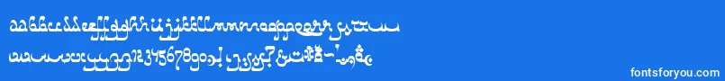 CatharsisBedouin Font – White Fonts on Blue Background