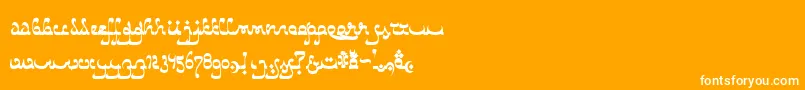 CatharsisBedouin Font – White Fonts on Orange Background