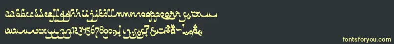 CatharsisBedouin Font – Yellow Fonts on Black Background