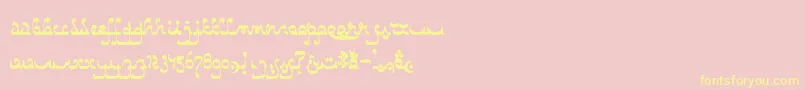 CatharsisBedouin Font – Yellow Fonts on Pink Background