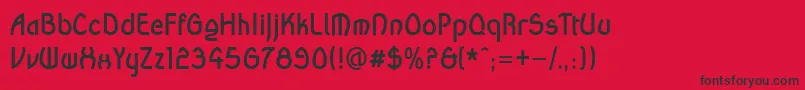 Wandb Font – Black Fonts on Red Background