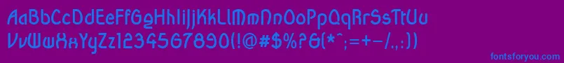 Wandb Font – Blue Fonts on Purple Background