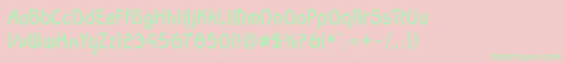 Wandb Font – Green Fonts on Pink Background