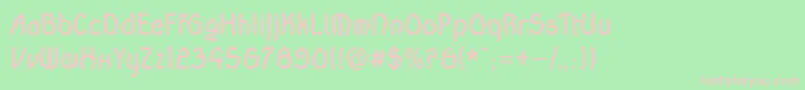Wandb Font – Pink Fonts on Green Background