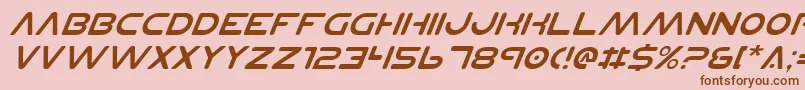 PlanetNsItalic Font – Brown Fonts on Pink Background