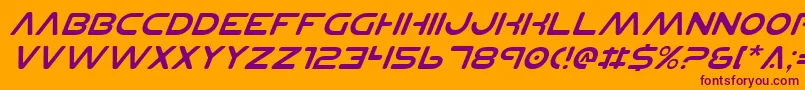 PlanetNsItalic Font – Purple Fonts on Orange Background