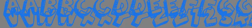 Шрифт 3DHandDrawns – синие шрифты на сером фоне