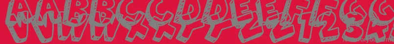 3DHandDrawns Font – Gray Fonts on Red Background