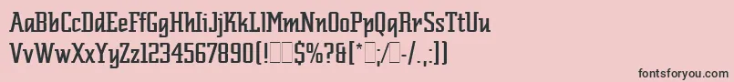 ScriptekLetPlain.1.0-fontti – mustat fontit vaaleanpunaisella taustalla