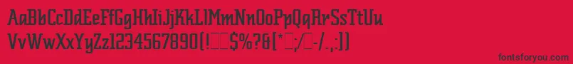 ScriptekLetPlain.1.0 Font – Black Fonts on Red Background