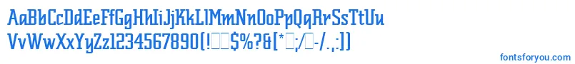 Czcionka ScriptekLetPlain.1.0 – niebieskie czcionki na białym tle