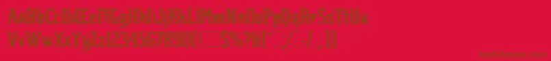 ScriptekLetPlain.1.0 Font – Brown Fonts on Red Background
