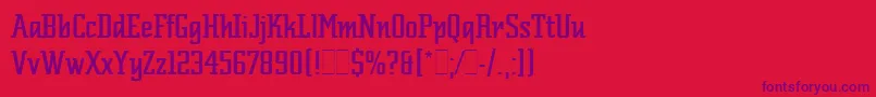 Police ScriptekLetPlain.1.0 – polices violettes sur fond rouge