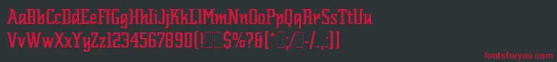 Шрифт ScriptekLetPlain.1.0 – красные шрифты на чёрном фоне