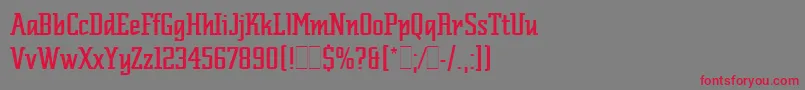 ScriptekLetPlain.1.0-Schriftart – Rote Schriften auf grauem Hintergrund
