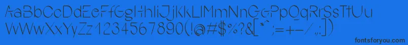 YokoSmileRegular Font – Black Fonts on Blue Background