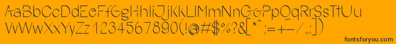 YokoSmileRegular Font – Black Fonts on Orange Background