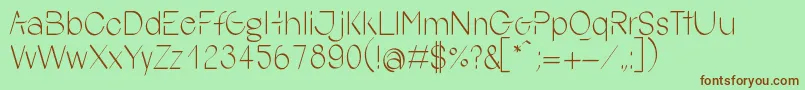 YokoSmileRegular Font – Brown Fonts on Green Background