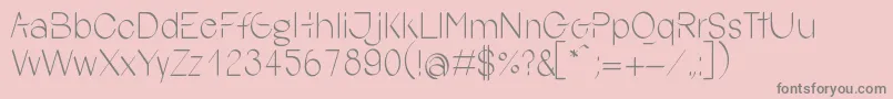 YokoSmileRegular Font – Gray Fonts on Pink Background