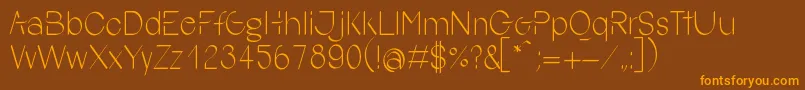 YokoSmileRegular Font – Orange Fonts on Brown Background