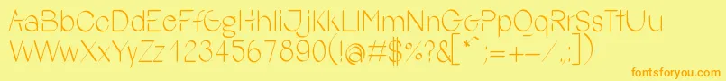 YokoSmileRegular Font – Orange Fonts on Yellow Background