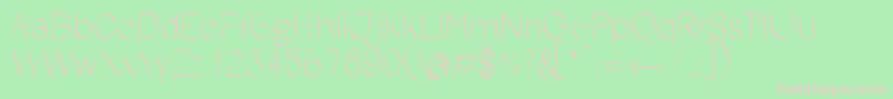 YokoSmileRegular Font – Pink Fonts on Green Background