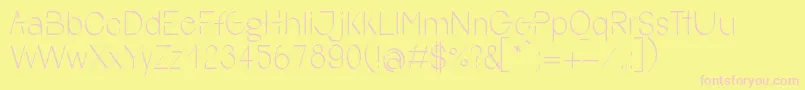 YokoSmileRegular Font – Pink Fonts on Yellow Background