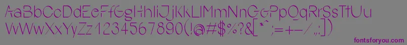 YokoSmileRegular-fontti – violetit fontit harmaalla taustalla
