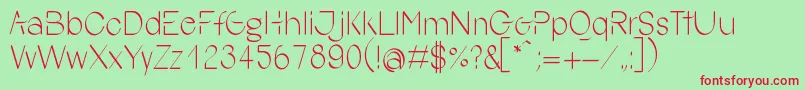 YokoSmileRegular Font – Red Fonts on Green Background