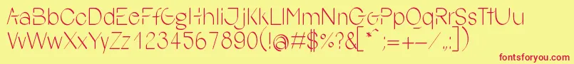 YokoSmileRegular Font – Red Fonts on Yellow Background