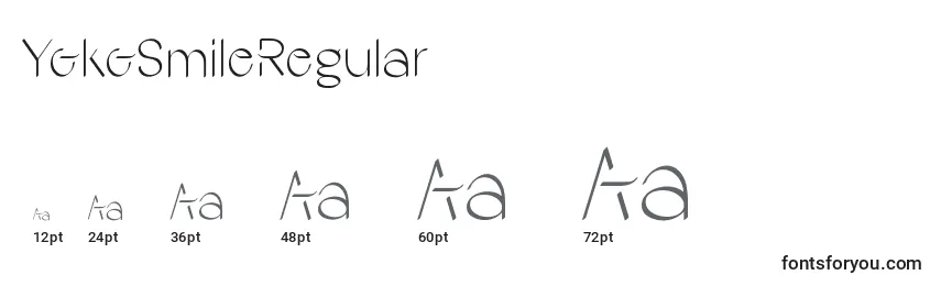 YokoSmileRegular Font Sizes